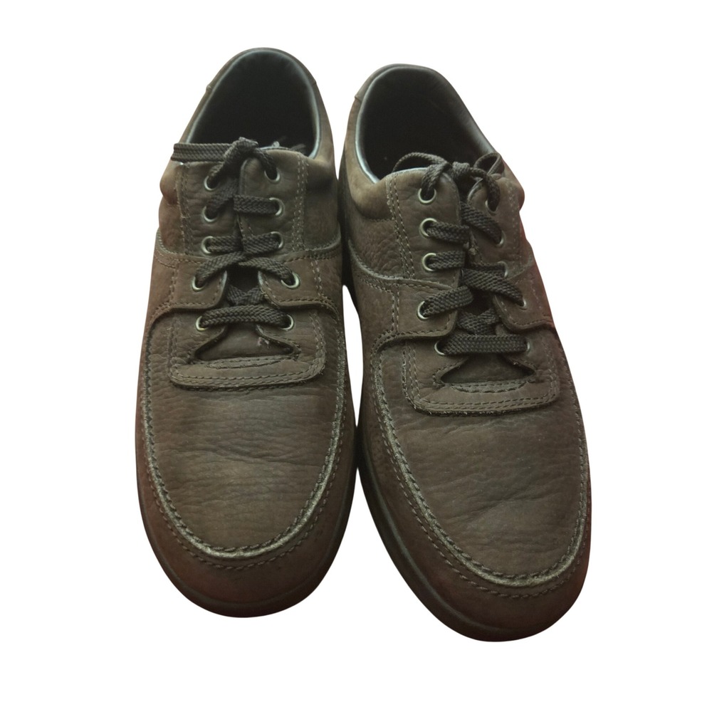 Clarks Mens Brown Tumbled Leather Lace Up Casual Comfort Shoes Low Top Oxford 11